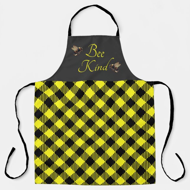 Delantal "Sé Amable"  Gingham (Anverso)