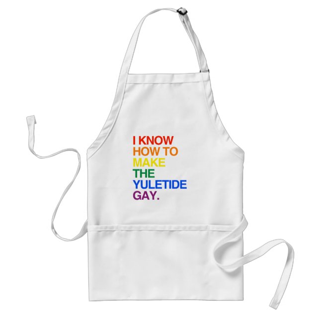 DELANTAL  SÉ HACER AL GAY DE LA MAREA DE YULE - .PNG (Frente)