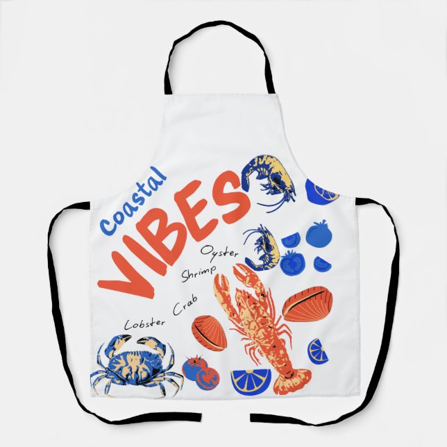 Delantal Seafood Beach Fisherman Ocean Tropical Quote  (Anverso)