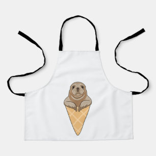 Delantal Seal with Ice cream cone