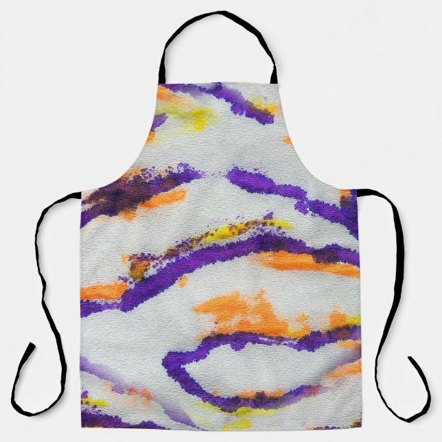 Delantal Seamless animal zebra. Dirty art pattern. Abstract (Anverso)