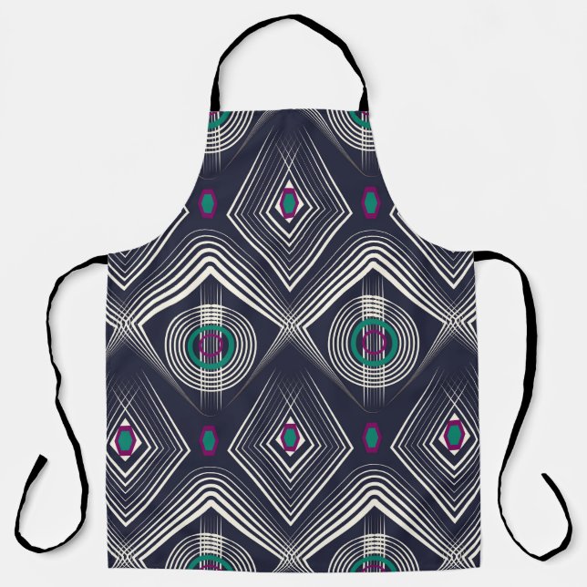 Delantal Seamless antique pattern ornament. Geometric styli (Anverso)