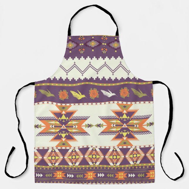 Delantal Seamless colorful aztec pattern (Anverso)