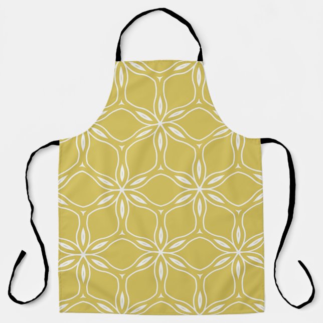 Delantal Seamless floral geometric patterns. Texture vintag (Anverso)