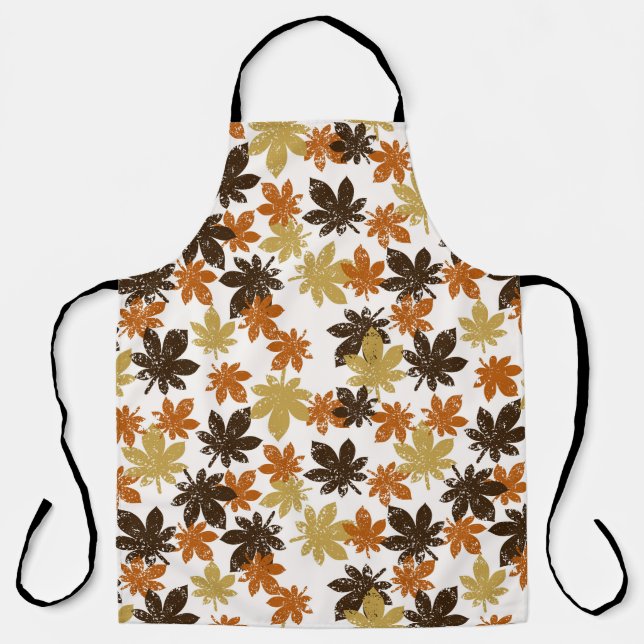 Delantal seamless leaf pattern with grunge effect (Anverso)