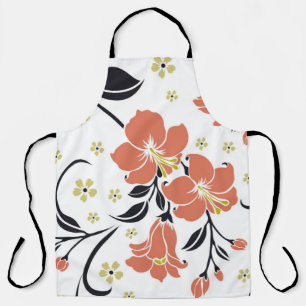 Delantal Seamless luxury pattern with flowersflower, lace,