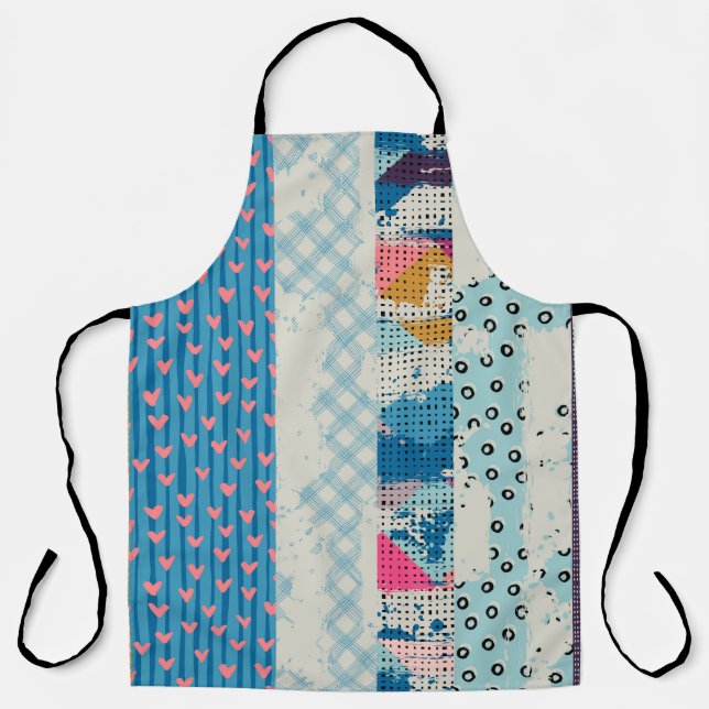 Delantal Seamless pattern, patchwork tiles.  (Anverso)