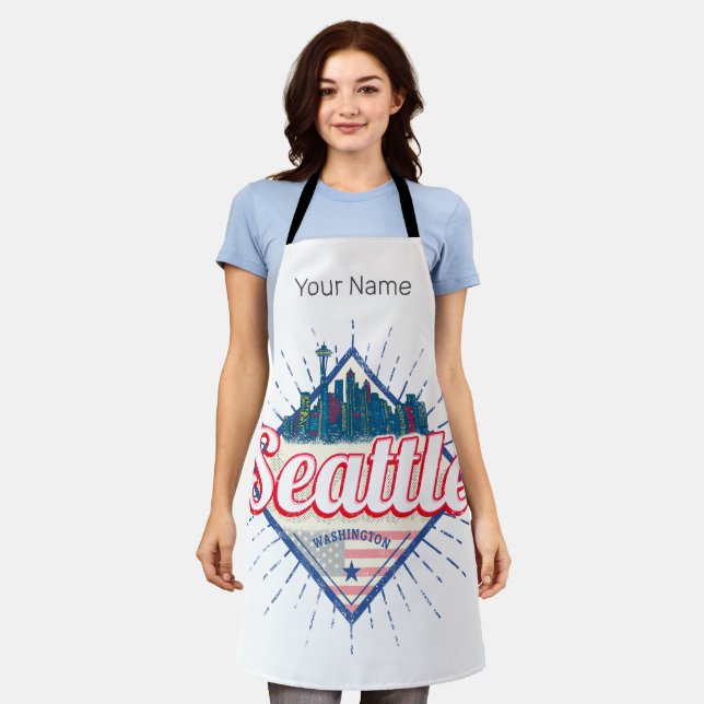 Delantal Seattle Washington Estados Unidos (Gastado)