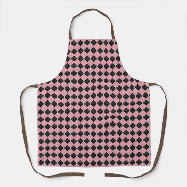 Delantal Secuencias MQF-Rosa-Negro-Blanco-Polvo (Anverso)