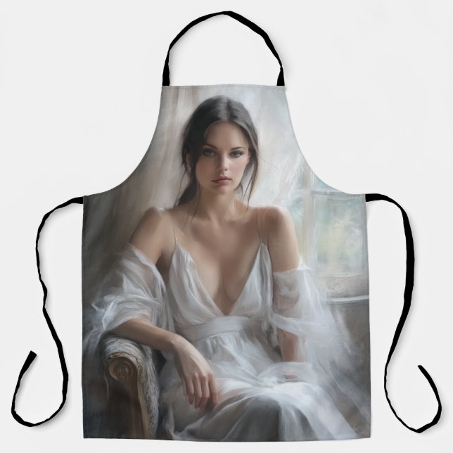 Delantal Seda y luz: retrato de ventana (Anverso)