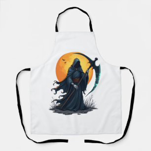 Delantal Segador con Guadaña � Camiseta de Halloween Aterra