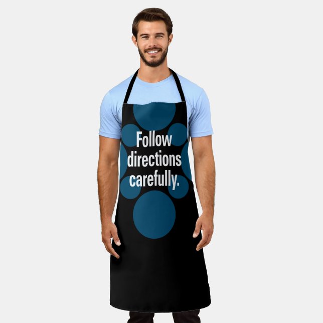 Delantal Seguir las instrucciones cuidadosamente Blanco Ver (Gastado)
