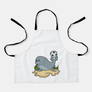 Delantal Sellar como jugador de fútbol con fútbol