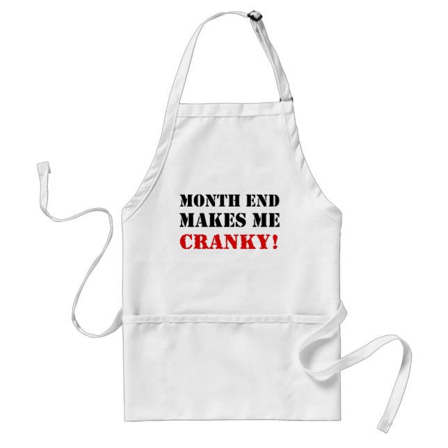 Delantal Sello de aprobación de fin de mes de contabilidad  (Frente)