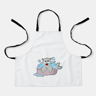 Delantal Sello en la bañera