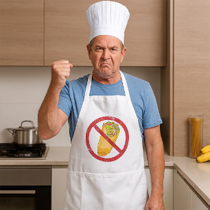 Delantal Señal de No se Permiten Burritos Humorística Prohi