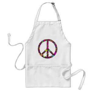 DELANTAL SEÑAL DE PAZ DE FLORAL GROOVY