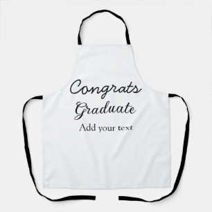 Delantal Sencillas felicitaciones mínimas graduación añadir