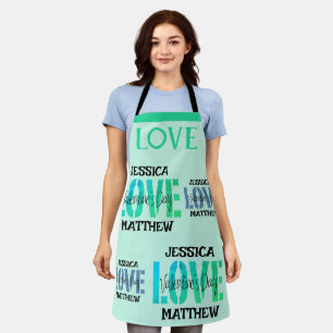 Delantal Sencillo dulce Romantic Love Couple Valentines Gif