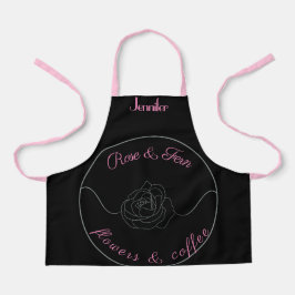 Delantal Sencillo Florist & Coffee Shop Apron. Editable