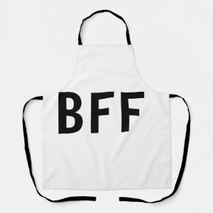 Delantal Sencillo minimalista BFF mejores amigos familia no