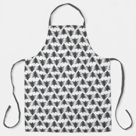Delantal Sencillo patrón de árbol de navidad gris Unisex Gr