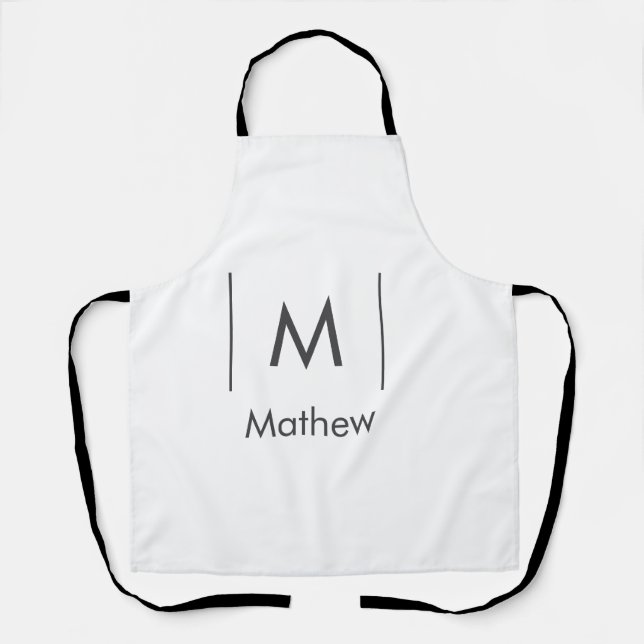 Delantal Sencillo y elegante nombre de las líneas de hombre (Anverso)