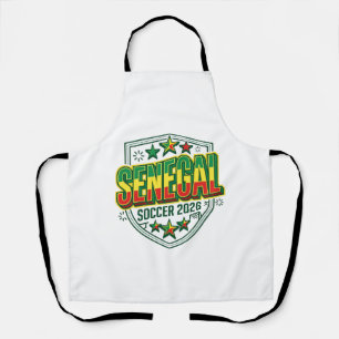 Delantal Senegal Fútbol 2026 Fútbol Negrita Tipografía País