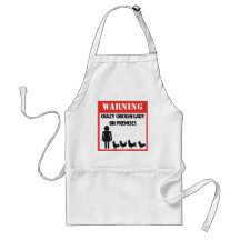 Señora loca Apron del pollo