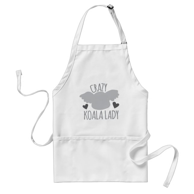 Delantal Señora loca de la koala (Frente)