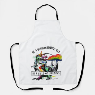 Delantal Ser un Unicornasaurus Rex en un Campo de Dino Unic