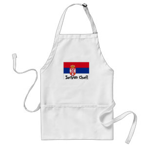 Delantal serbio del cocinero de Serbia