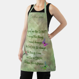 Delantal Serenity Prayer Butterfly Inspirador