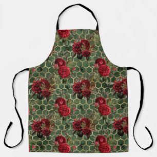 Delantal Serie de abejas Rosa Roja Diseño 23