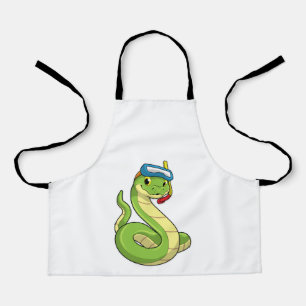 Delantal Serpiente como buzo con Snorkel