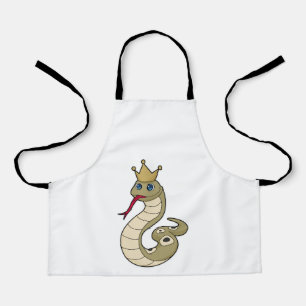 Delantal Serpiente como rey con corona