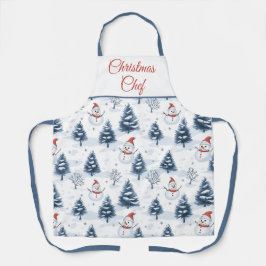 Delantal Serpiente Y Árboles Nevados