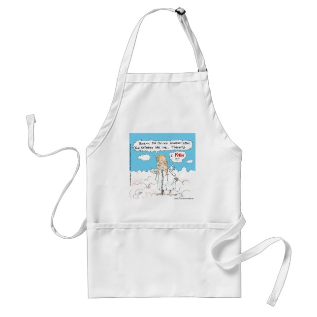 Delantal Servicio al Cliente en el Cielo Tarjetas Tazas Reg (Frente)