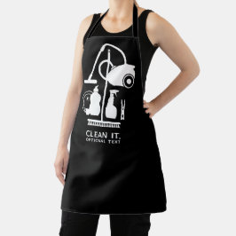 Delantal Servicio de limpieza Blanco negro