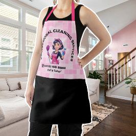 Delantal Servicio de limpieza de casas Pink Maid Janitorial