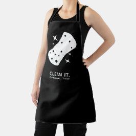 Delantal Servicio de limpieza Empresa Blanco Negro