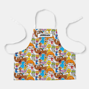 Delantal Sesame Street Pals Doodley Pattern