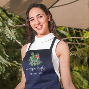 Delantal Setas caprichosas de bosque rústico de Navidad