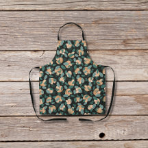 Setas y verdes frondosos negros