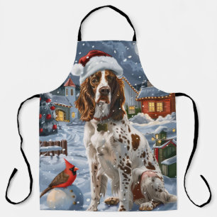 Delantal Setter Inglés Invierno Maravilla Navidad Alegría