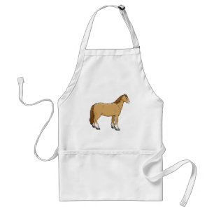 Delantal Shaggaggy Chestnut Tema del equino de caballo