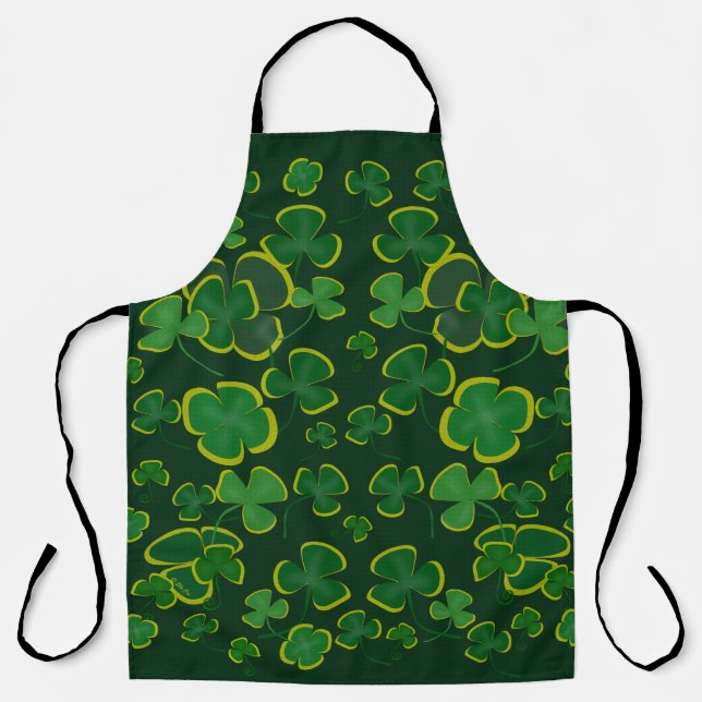 Delantal Shamrock Allover Print Apron (Anverso)