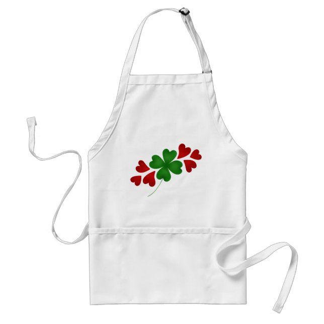 Delantal Shamrock con corazones (Frente)