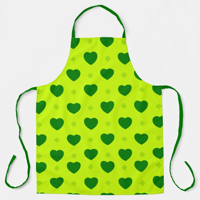 Delantal Shamrock & Hearts Apron (Anverso)