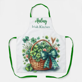 Delantal Shamrock irlandés personalizado